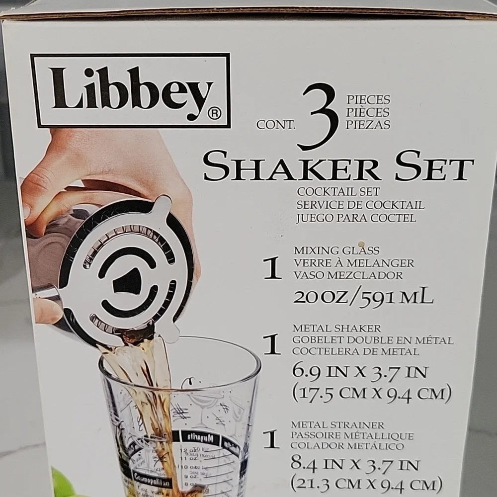Libbey Cocktail Shaker Set 3 Piece